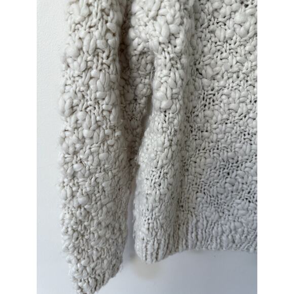 Vivienne Tam Sweater Womens Size M Cream Chunky Crochet Turtle Neck Preppy Comfy - Picture 5 of 11